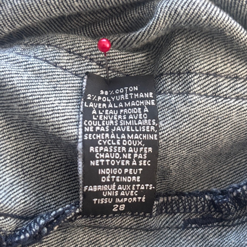 Nili Lotan Shon Denim Barrel Leg Tapered Crop Jean Pant- Size 28 Indigo Rinse - Picture 13 of 13